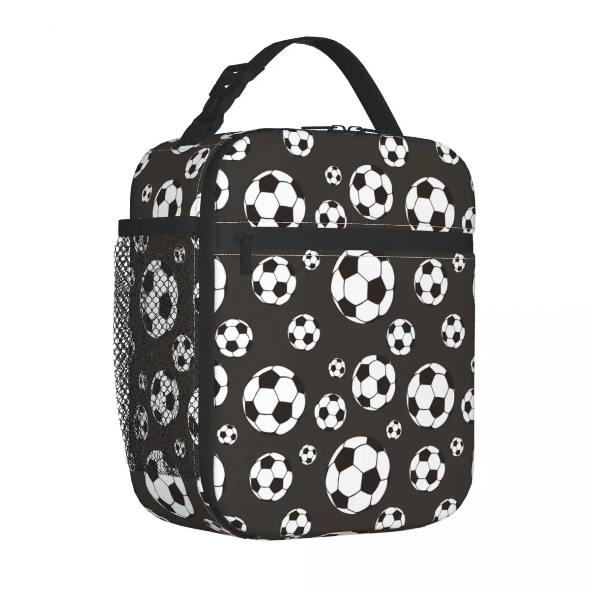 

Soccer Football Sports Lover Ball Insulated Lunch Bags Cooler Bag Lunch Container Leakproof Lunch Box Tote for Men Women Beach