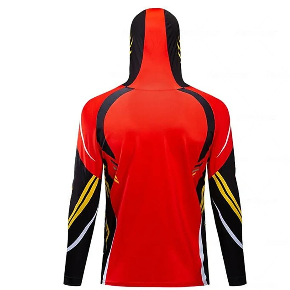 Ropa de pesca de secado rápido con protección solar, 2 camisetas de pesca ligeras Anti-UV, sudaderas con capucha para hombres