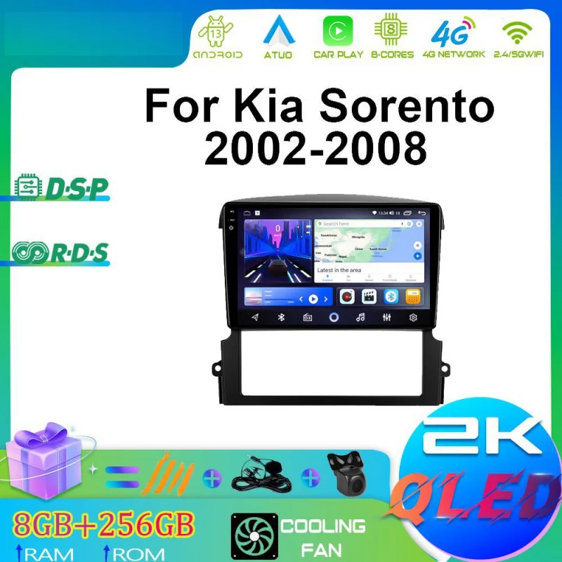 

For Kia Sorento 02-08 Car Multimedia Player Android Car Player GPS WIFI Carplay 4G Car Radio Navigation Stereo Car Electronic