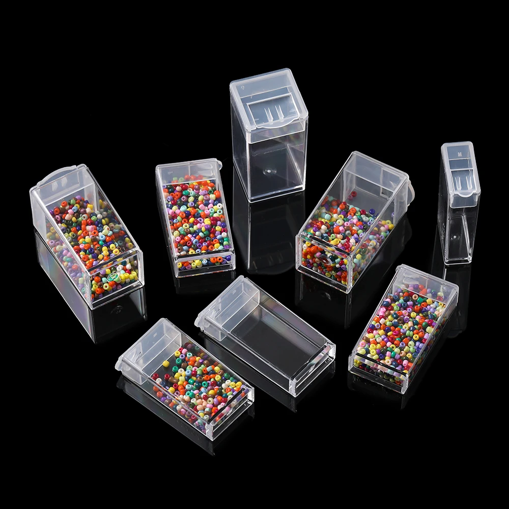 Caja de almacenamiento de plástico con 32/40/42/48/56/64 ranuras para accesorios de joyería DIY, caja organizadora de almacenamiento de cuentas de pintura de diamantes, 1 ud.