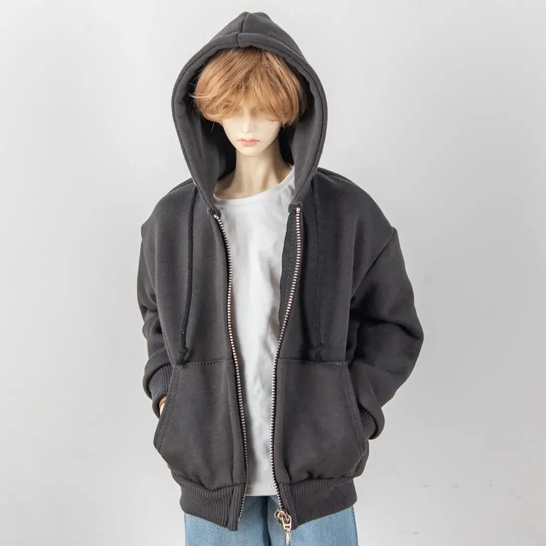 

Handsome 1/4 1/3 Doll's Clothes for 40-48cm,58-63cm,65-70cm,70-73cm,75cm Bjd Doll Zipper Sports Overcoat Top Doll Accessories
