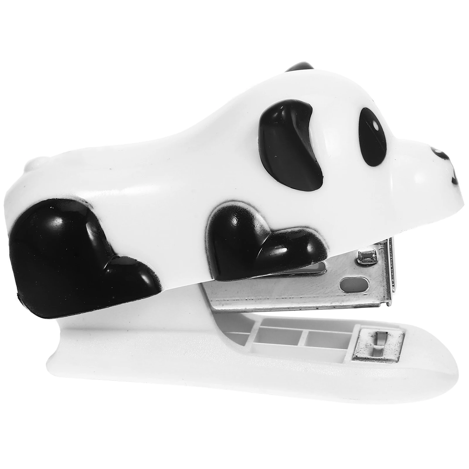Handheld Mini Stapler Panda Design Compact Plastic Office Cartoon Stationery Portable Desk Aesthetic Small Manual Student Use