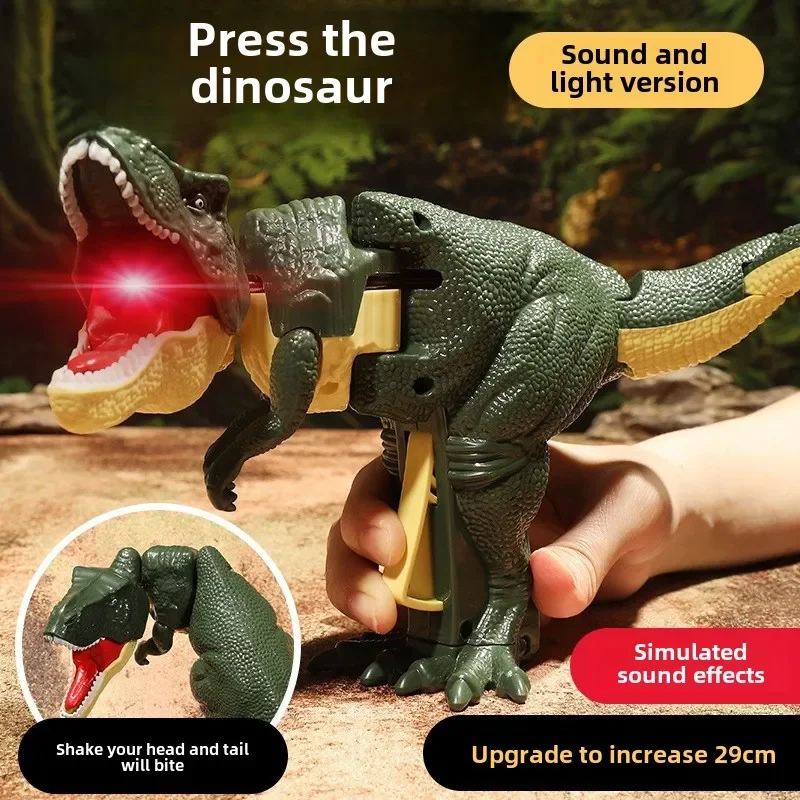 

Press Dinosaur Toys Hand Press Head Dinosaur Tricky Simulation Animal prank toys