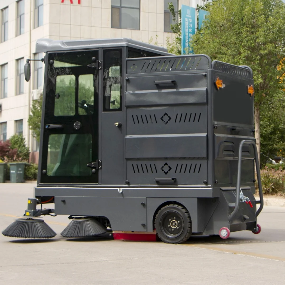 Working Time 8 Hours Electric Battery Ride on Road Sweeper Floor Sweeper 2