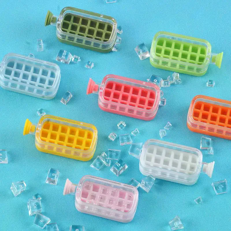 1 Juego de accesorios para muñecas, nuevo modelo de botella de hielo en miniatura para casa de muñecas, juguetes de simulación, rejilla de hielo, adornos para tazas de hielo