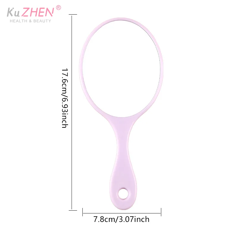 1 * miroir de maquillage à main miroir de vanité de maquillage rond avec poignée miroir à main SPA Salon miroirs compacts miroirs cosmétiques pour les femmes