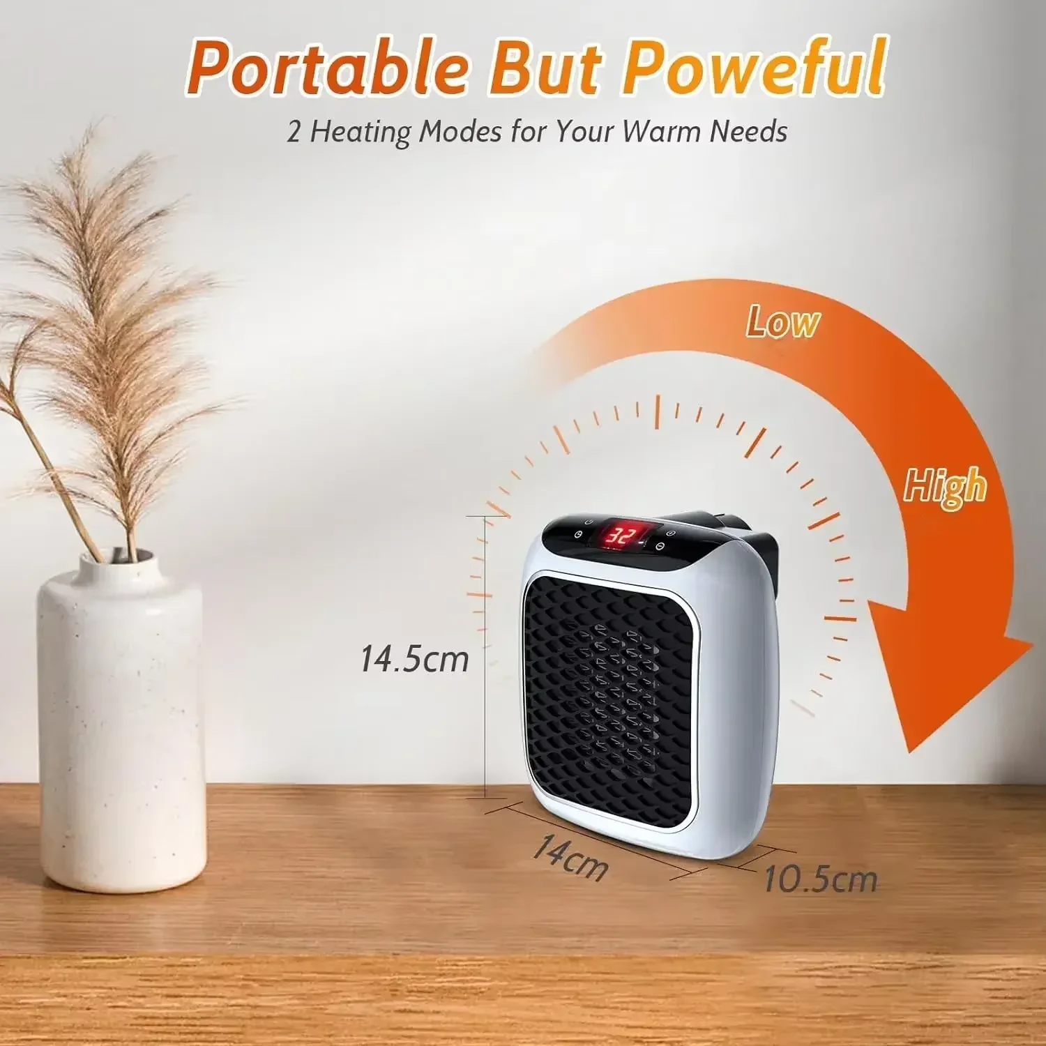 Xiaomi 1200W Portable Heater Remote Control Electric Heater Low Consumption Heating Fans Warmer Machine for Home Bedroom Office