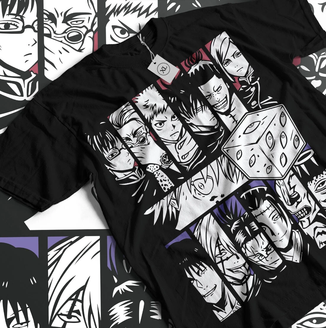Camiseta de Verano 2026 de Jujutsu Kaisen con Estampado de Todos los Personajes, de Manga Corta, de Algodón Puro, para Niños, Unisex, Informal