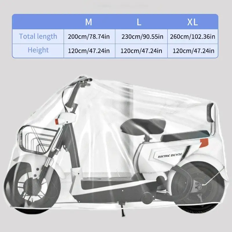 Motorbike Cover Transparent Heavy Fabric All Weather Dustproof Waterproof Protector for Outdoor ParkingHot view 2