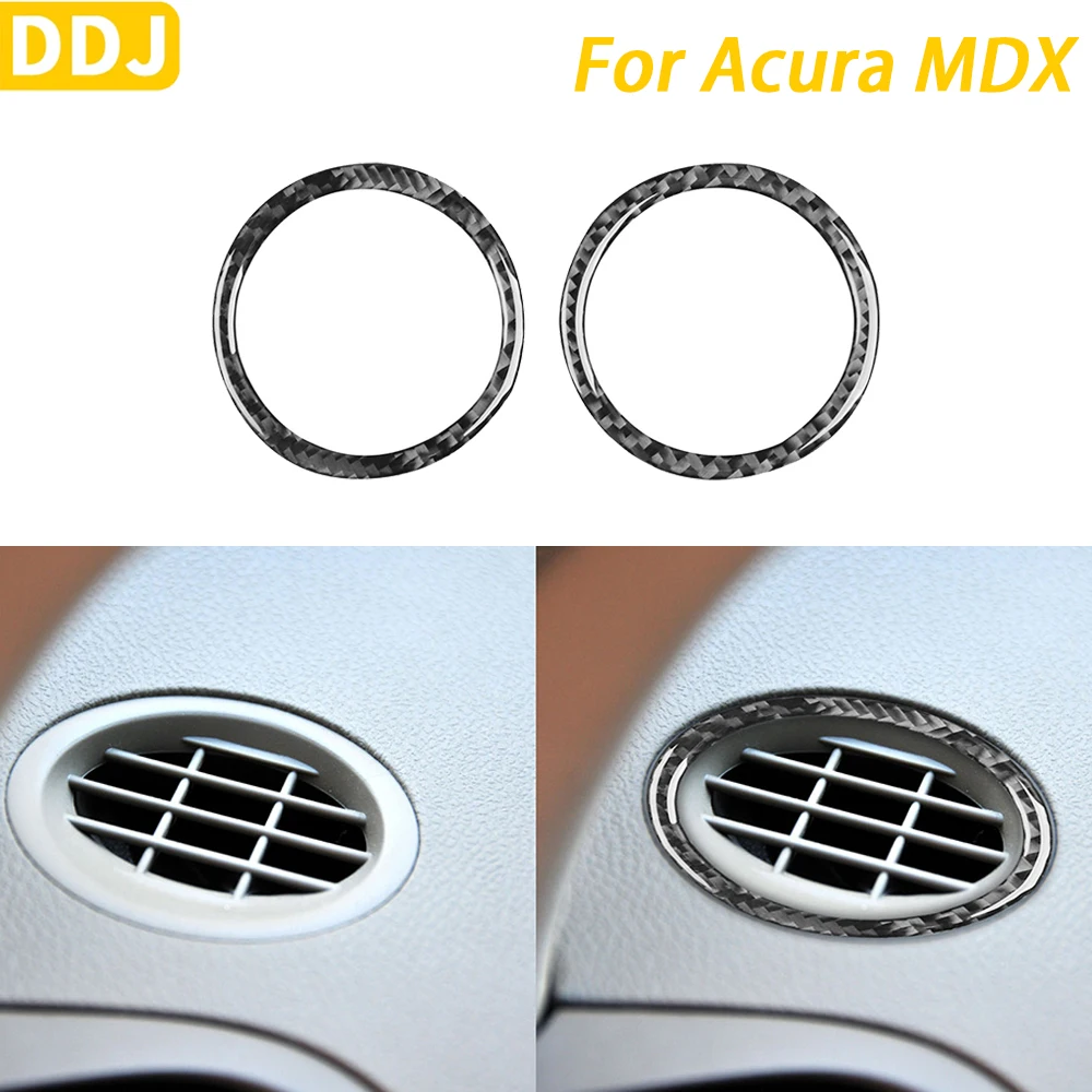 

For Acura MDX 2007-2013 Accessories Carbon Fiber Dashboard Defogging Air Vent Outlet Panel Cover Car Interior Decoration Sticker