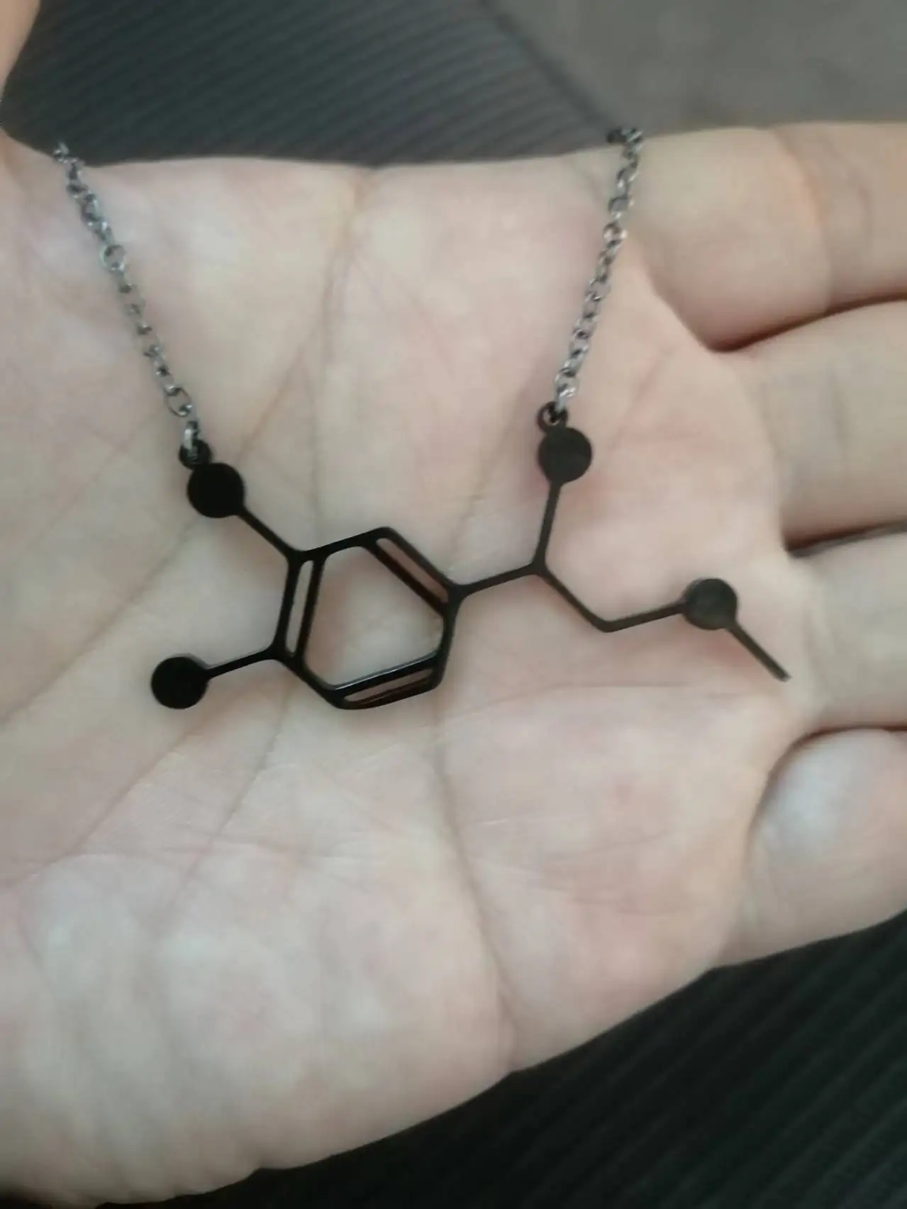 Adrenalin Molecule Stainless Steel Necklace