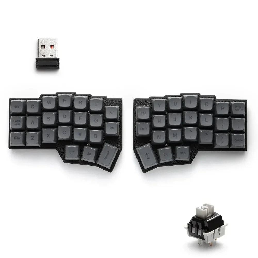 WCORNE V4.1 Wireless Split Mechanical Keyboard Ergonomic Hot Swappable RGB Programmable Keyboard for Coding Gaming