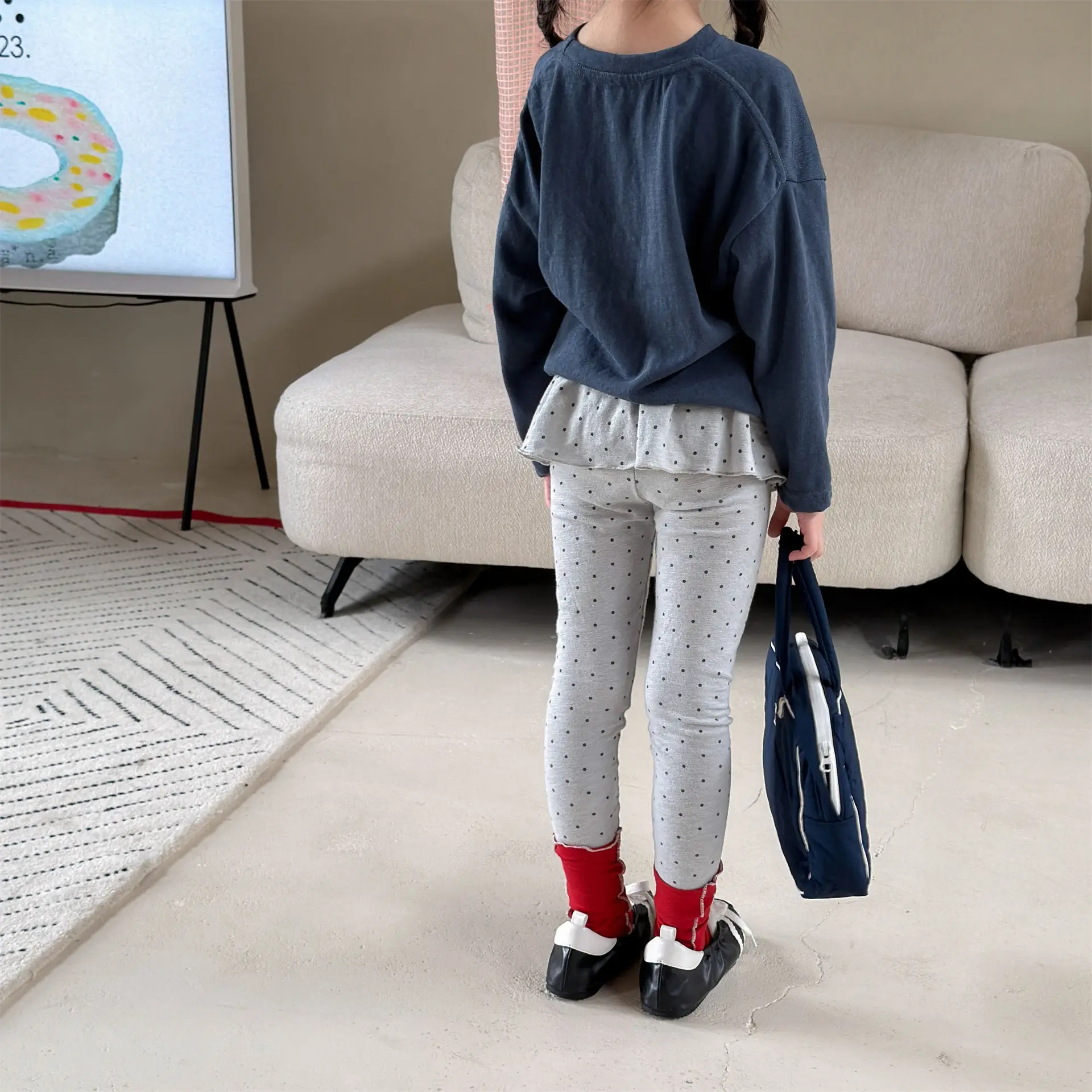 2026 Autumn New Cute Girls Leggings Children Loose Trousers Baby Girl casual Leggings Kids Pantskirt