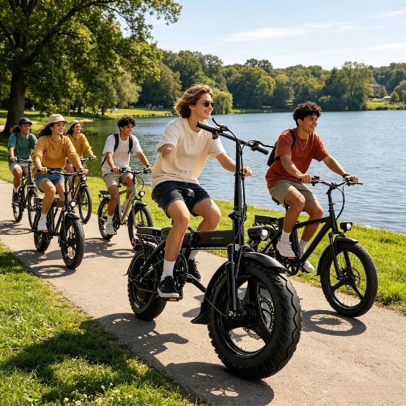 500W 48V 14 Inch Black Electric Bicycle, Pedal Assisted 25km/h, UL2849 Certified, 45° Climbing, Free Local Shipping
