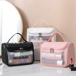 Borsa per il lavaggio da viaggio custodia per il trucco impermeabile femminile organizer per cosmetici di grande capacità borsa da toilette per donna borse da spiaggia per il nuoto