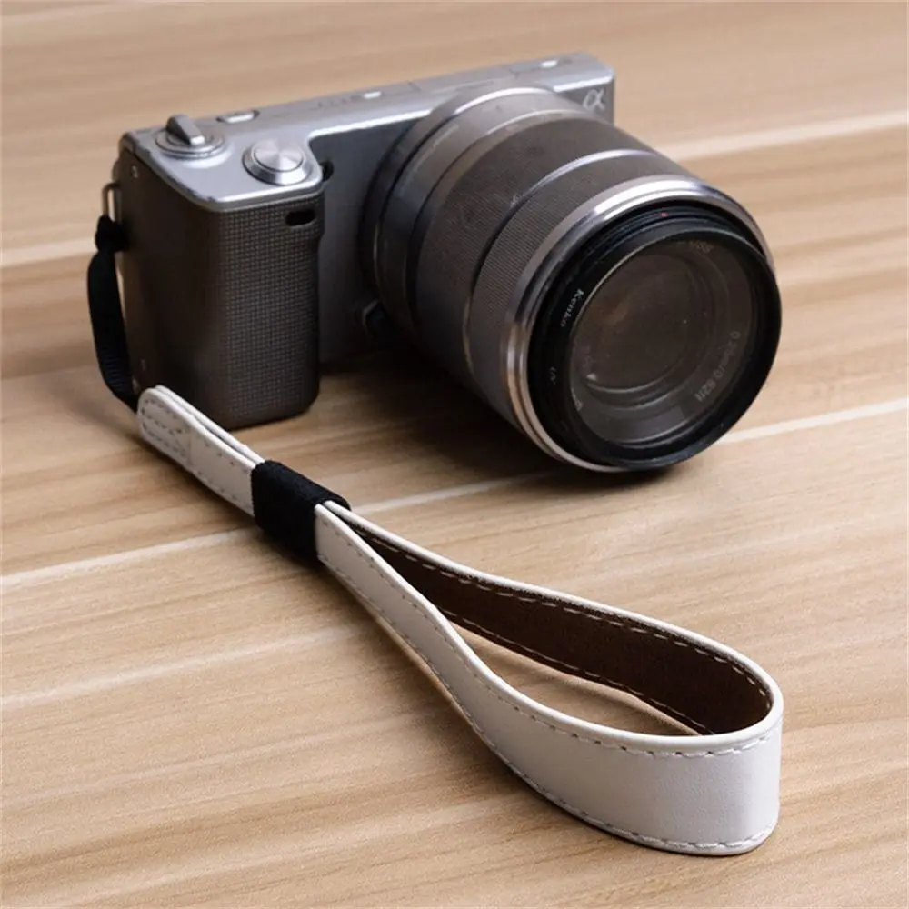 Durable PU Leather Camera Wrist Strap DSLR SLR Hand Rope Camera Hand Grip Wristband Strength Camera Accessories