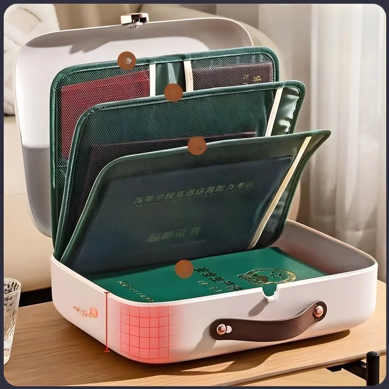 multi-functional-document-storage-bag-home-use-birth-certificate-passport-storage-box-container-plastic-material-organizer