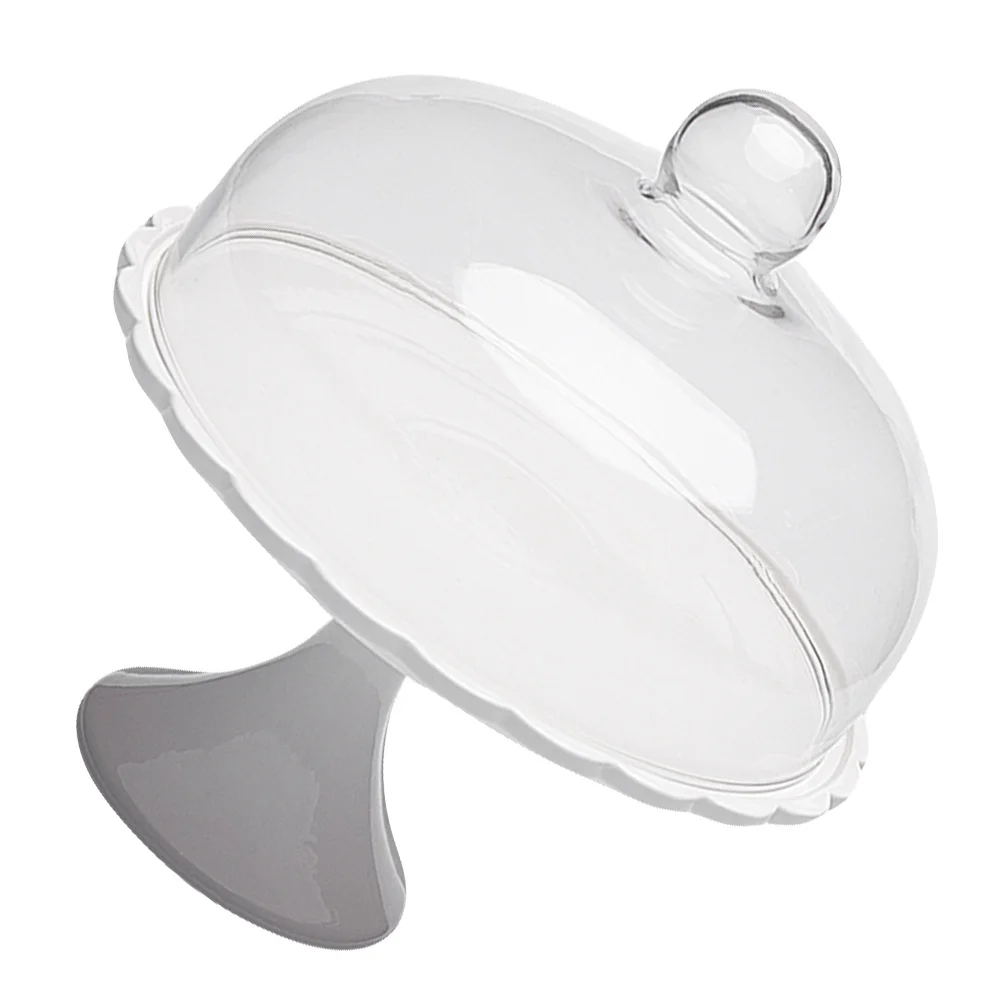 

1Pcs Multipurpose Cake Plate Dust-Proof Glass Ceramic Food Cover Food Display Tray Dessert Serving Stable Party Snack