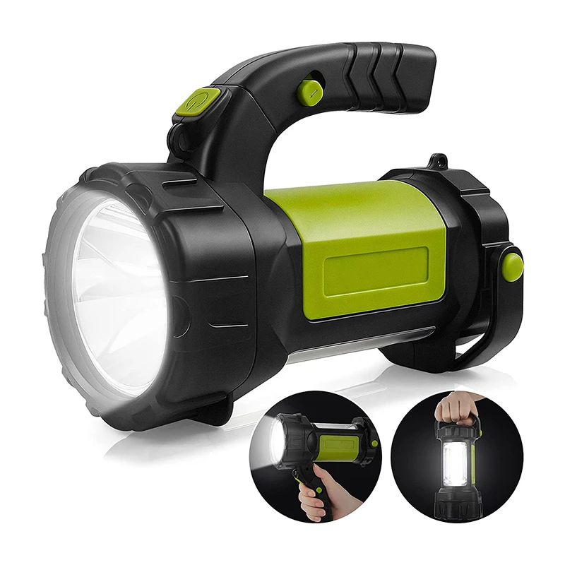 Portable Camping Lantern Powerful 4600mAh Rechargeable LED Flashlight Super Bright Hand Lamp Emergency Outdoor Hiking Spotlight