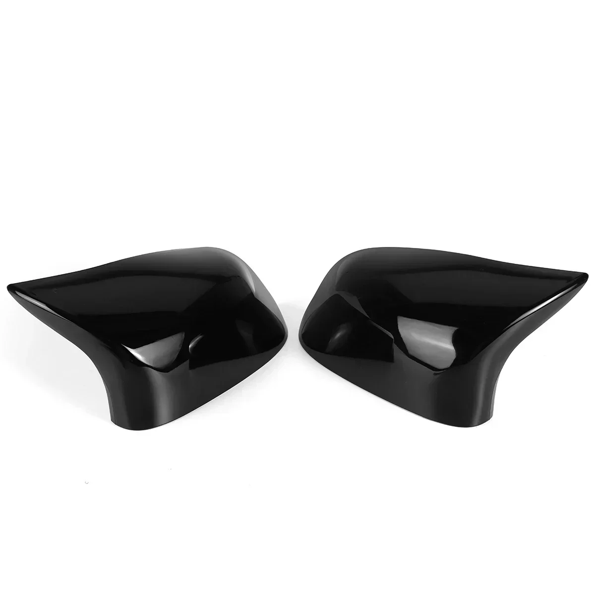 2pcs Carbon Fiber Look/Black Car Rear View Mirror Car Side Rearview Mirror Cap Covers For BMW X5 F15 X6 F16 2014-2018 Body Kit view 4