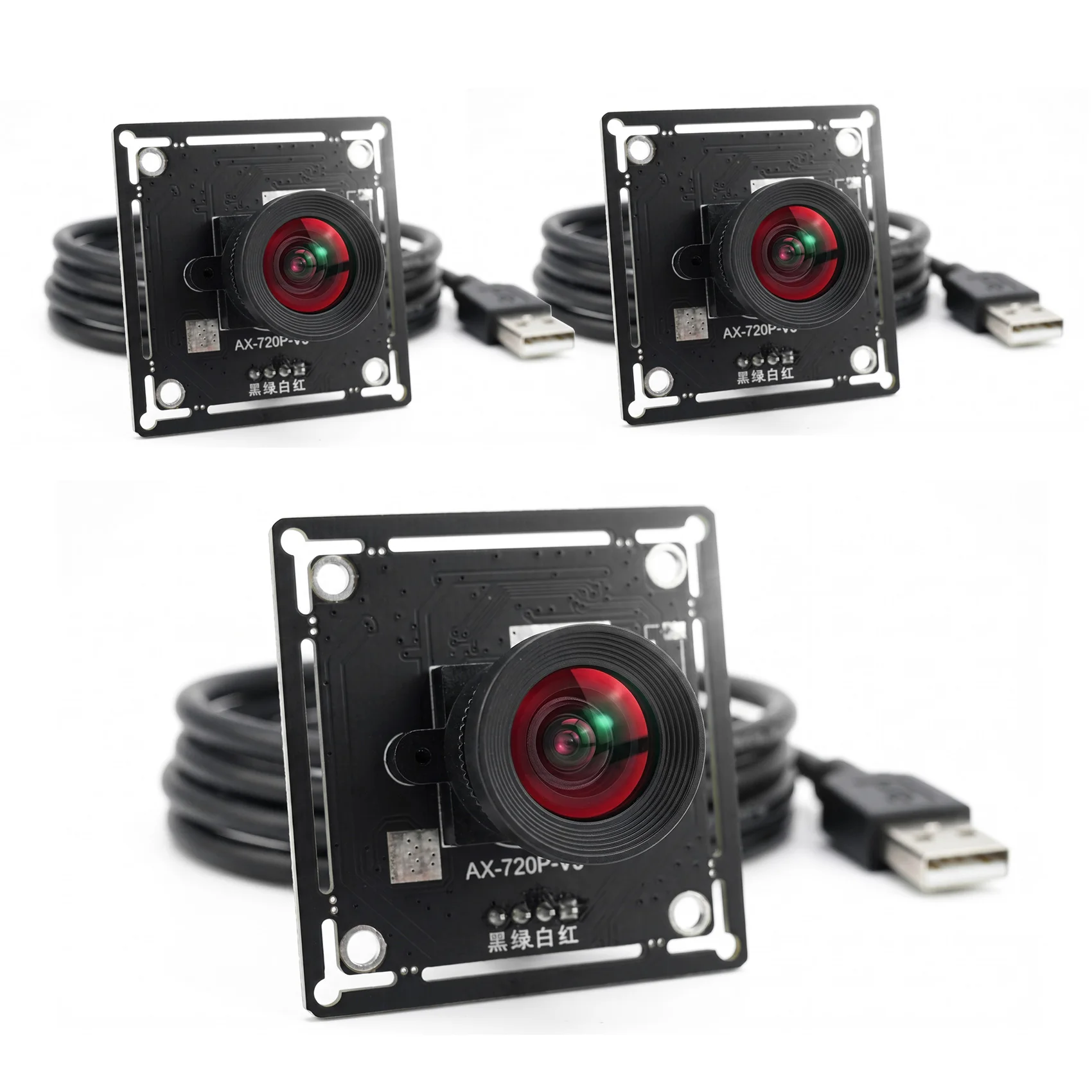 Happy New-  3Pcs 1MP OV9732 720P No Distortion 100° USB Camera Module for Product Photography MJPEG 30fps for Autodarts Scoring