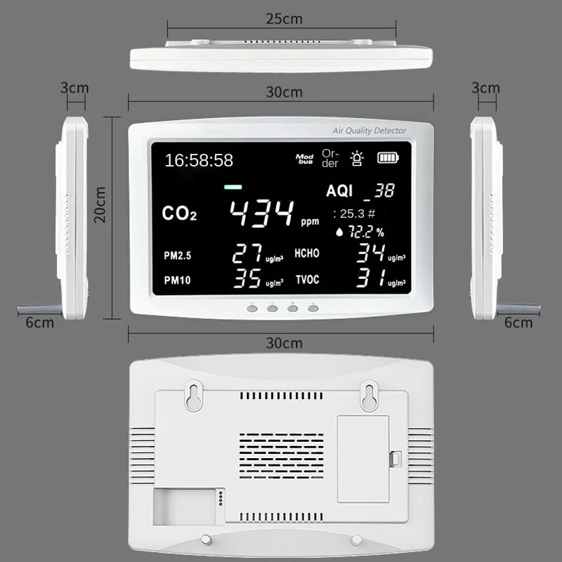 New graffiti intelligent APP control RS485 data transmission wall-mounted multi-functional air detector