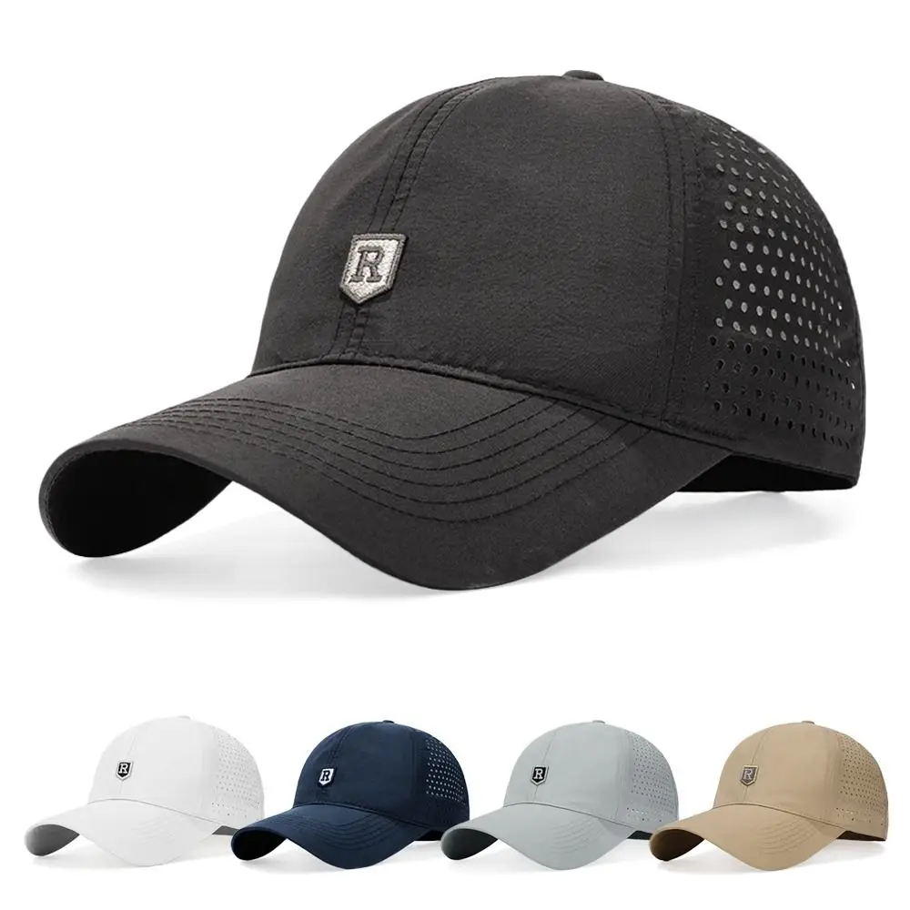 Уличная быстросохнущая летняя бейсболка, дышащая солнцезащитная кепка большого размера, защита от ультрафиолета, регулируемая спортивная кепка для мужчин и женщин