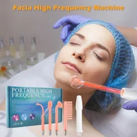 Varita eléctrica de mano 4 en 1 para herramientas de belleza de la piel, varita de terapia Facial portátil de alta frecuencia, máquina de tratamiento del acné, varita de neón