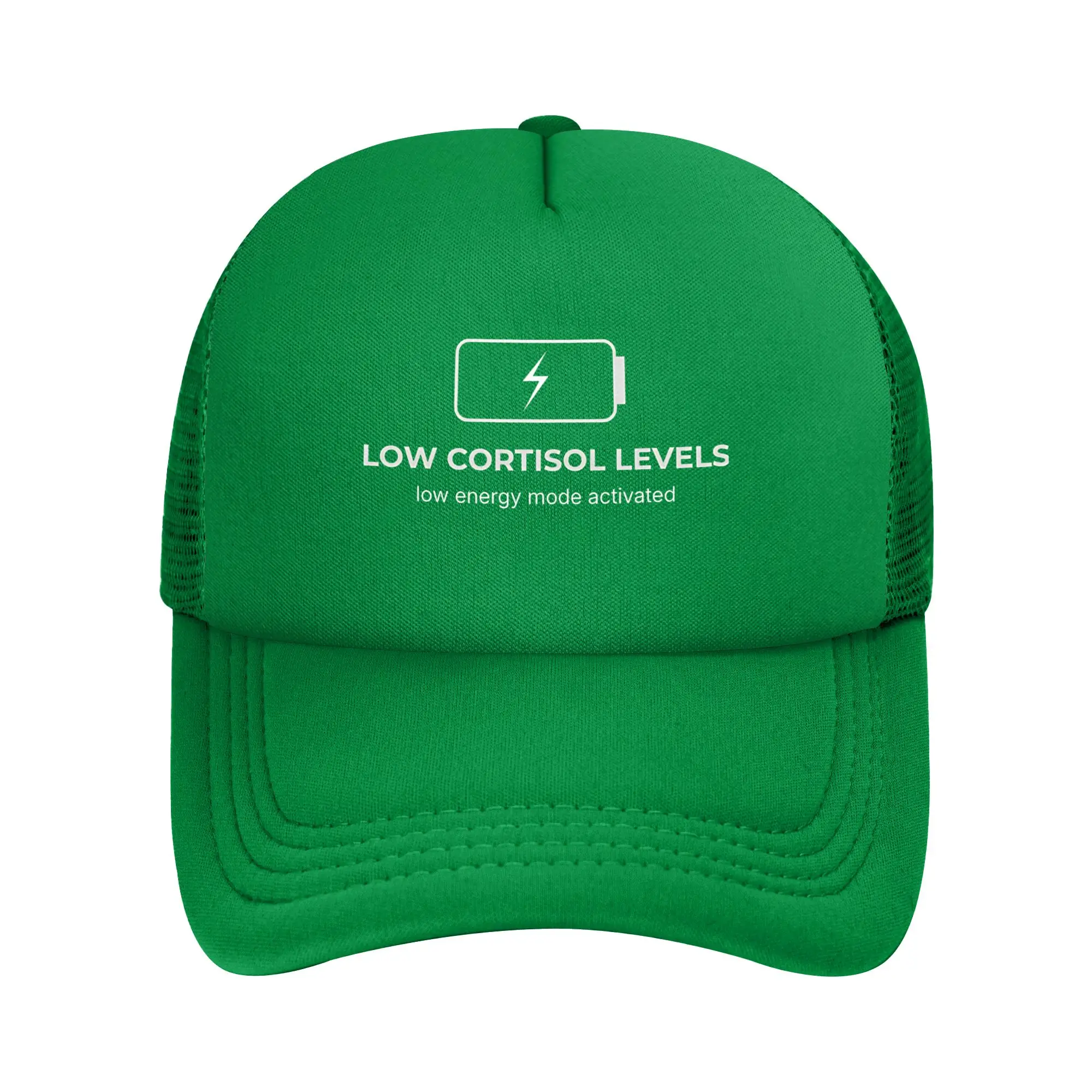 Low Cortisol Levels Low Energy & Stress Meme Trucker Hat Man Vintage  Hats Trucker Hat Racing Cap Adjustable Mesh Baseball Caps