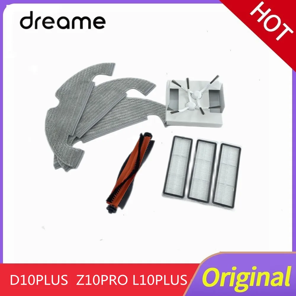 

Original Dreame D10 Plus/Z10 PRO/L10 PLUS/STYTJ05ZHM Robot Vacuum Cleaner Accessories Main Brush Side Mop Hepa Filter Set