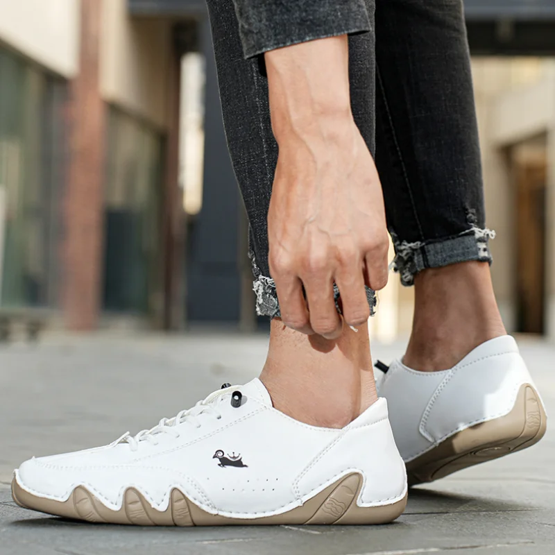 Men's casual shoes 2024 Spring Taiwan lace up walking shoes, outdoor trendy sports running shoes, plus size flat shoes sports sh