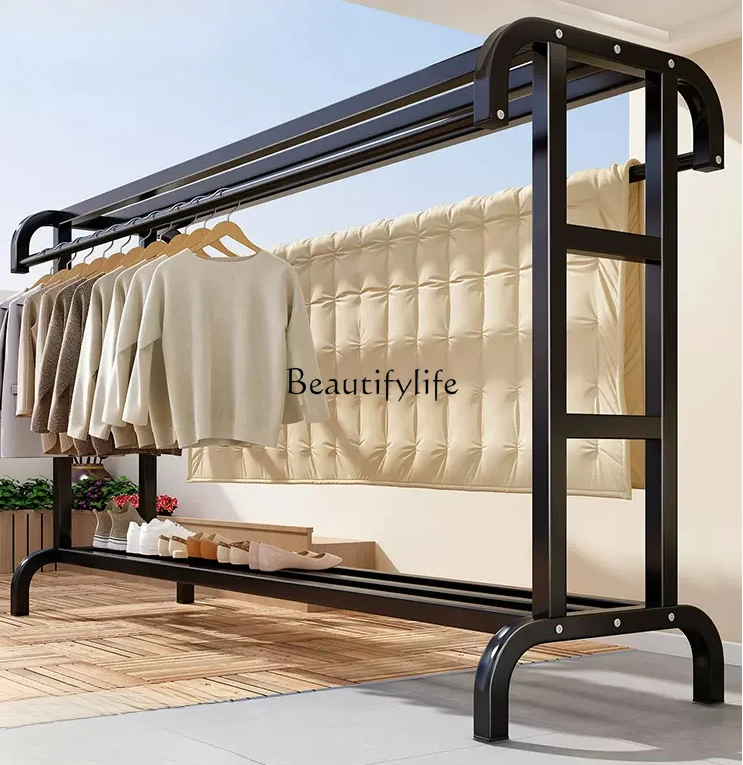 Balcony Clothes Rack Floor-Standing Household Air Clothes Indoor Movable Quilt Fantastic