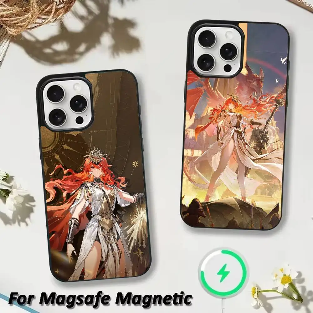 

Augusta W-Wuthering Waves Phone Case For iPhone 17 16 15 14 13 12 Pro Max Plus for Magsafe Mirror Wireless Magnetic Cover