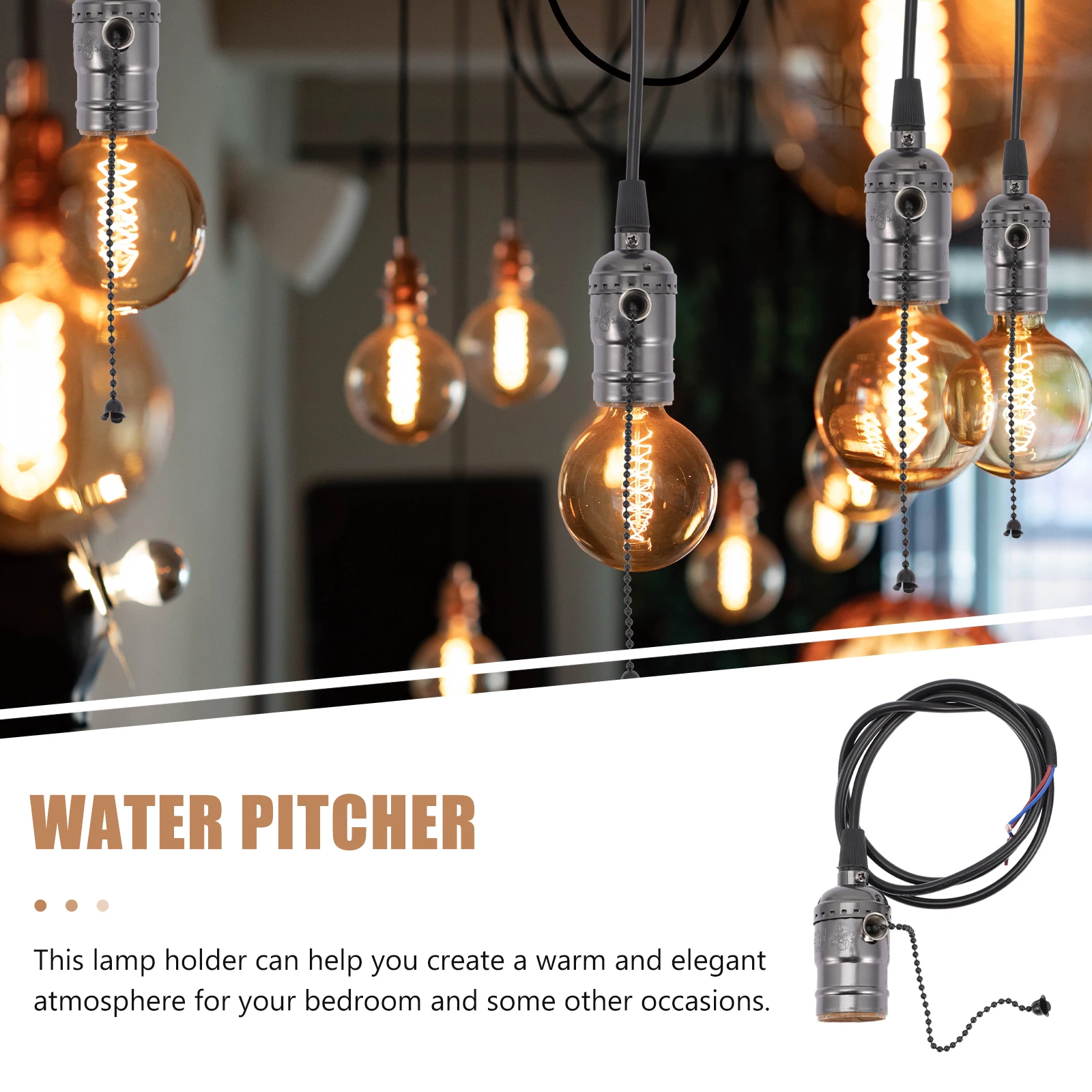 

Retro Chandelier Lamp Holder E27 Socket Screw Bulb Pendant Light Fixture Plastic Iron Aluminum Replacement Bedroom Warm Elegant