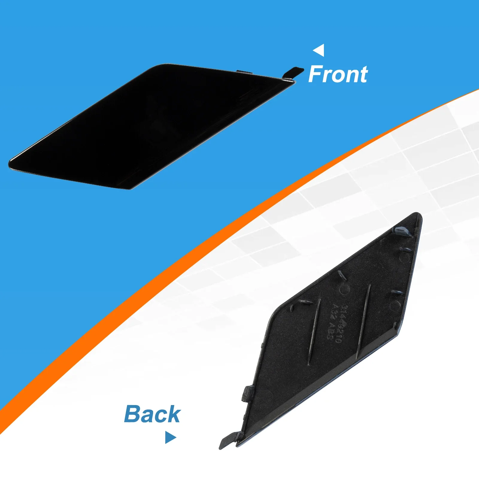 Paraurti posteriore Gancio di traino Tappo di copertura Traino Occhio per VOLVO XC60 Accessori 2018 2019 2020 2021 31449210 398490342 Lato passeggero destro