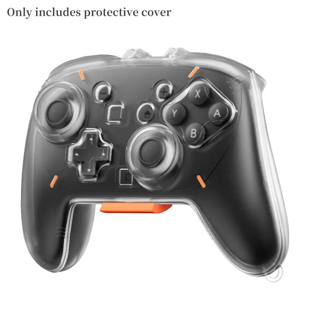 Game Controller Protective Cover For Switch 2 Pro Shockproof Anti-scratch Anti-slip Full Cover Ultra-Clear Crystal Hard Shell