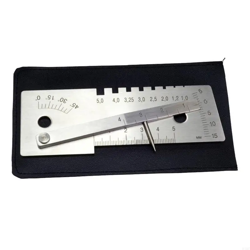 F26C Upgraded Stainless Steel 45 Degree Measuring Tools for Welding Gauge Weld Seam Gage Multi Function Welder Template