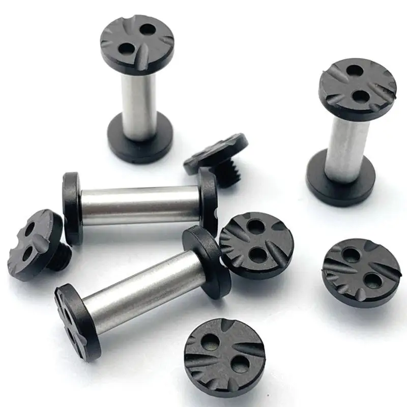 10 Sets M4 Thread Knife Handle Stainless Steel Lock Screws Folding Knives Shank Spindle Axis Rivets DIY Make Accessories Nails