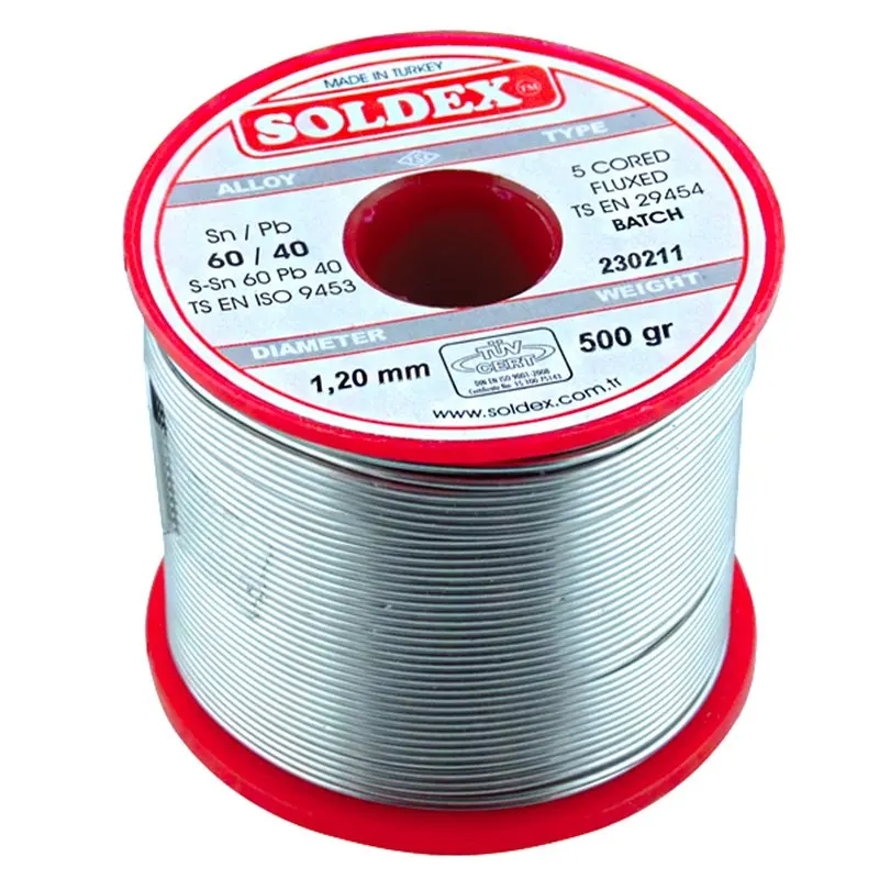 500 G SOLDER 1.2 MM THICK SOLDEX SN60 PB40