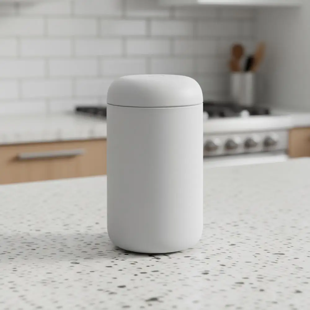 

Термокружка из нержавеющей стали с широким горлышком и вакуумной изоляцией - для чая и кофе, с керамическим покрытием внутри - матовый серый цвет