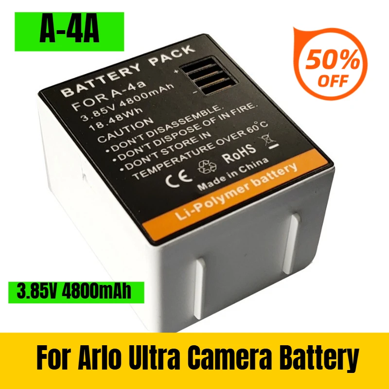 

3.85V 4800mAh for Arlo Ultra Camera Battery A-4A
