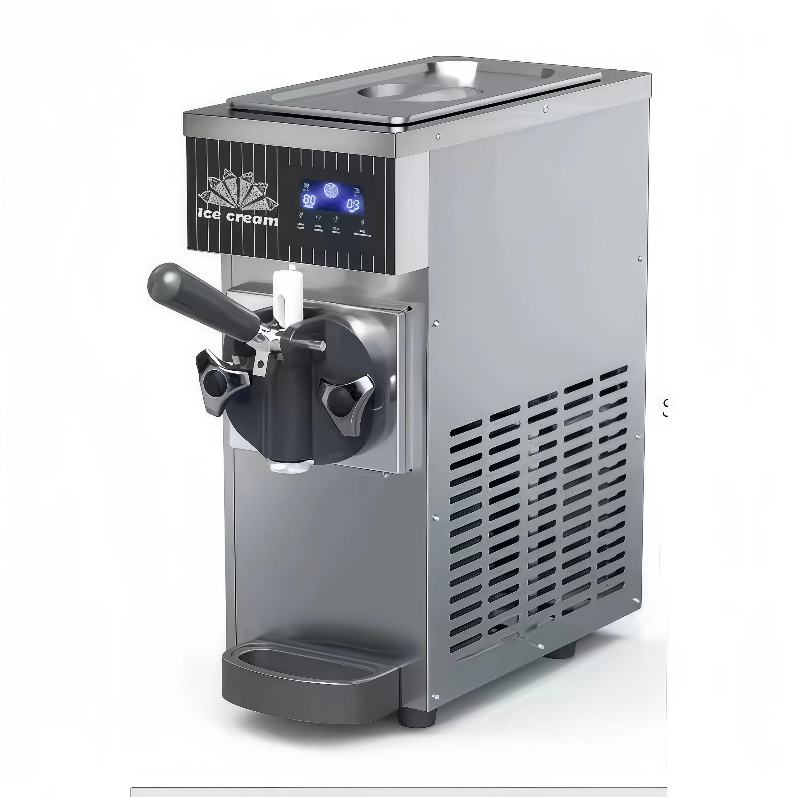 ماكينة آيس كريم ناعم القوام الصغيرة بقدرة 450 وات BQL28 ماكينة آيس كريم تجارية رائعة لإعدادات الأعمال المتعددة عن طريق البحر إلى الباب