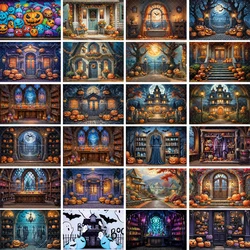 Halloween Backdrops Kids Adult Photography Child Baby Photocall Pumpkin Lantern Witch Poison Night Festival Backgrounds