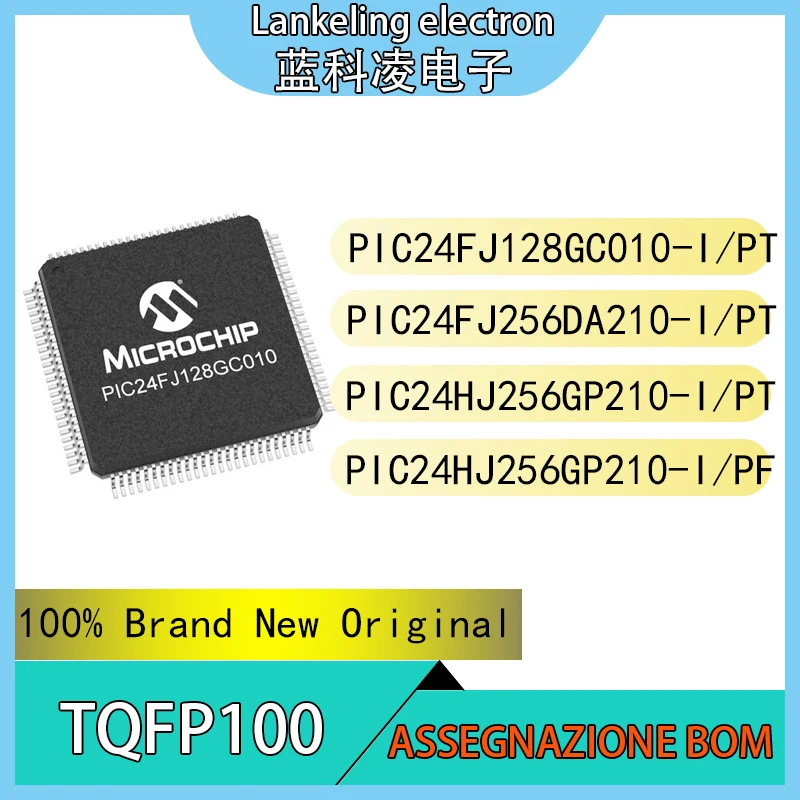 

PIC24FJ128GC010-I/PT PIC24FJ256DA210-I/PT PIC24HJ256GP210-I/PT PIC24HJ256GP210-I/PF Integrated circuit TQFP100 chip