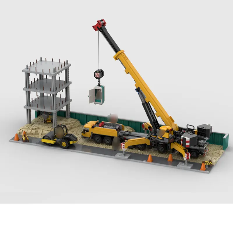 MOC- 194970   Cante de Construcción Modular - Display para juegos: 60409 + 60401 + 952403 Modelo Ensamblar partículas pequeñas Cumpleaños de ladrillo