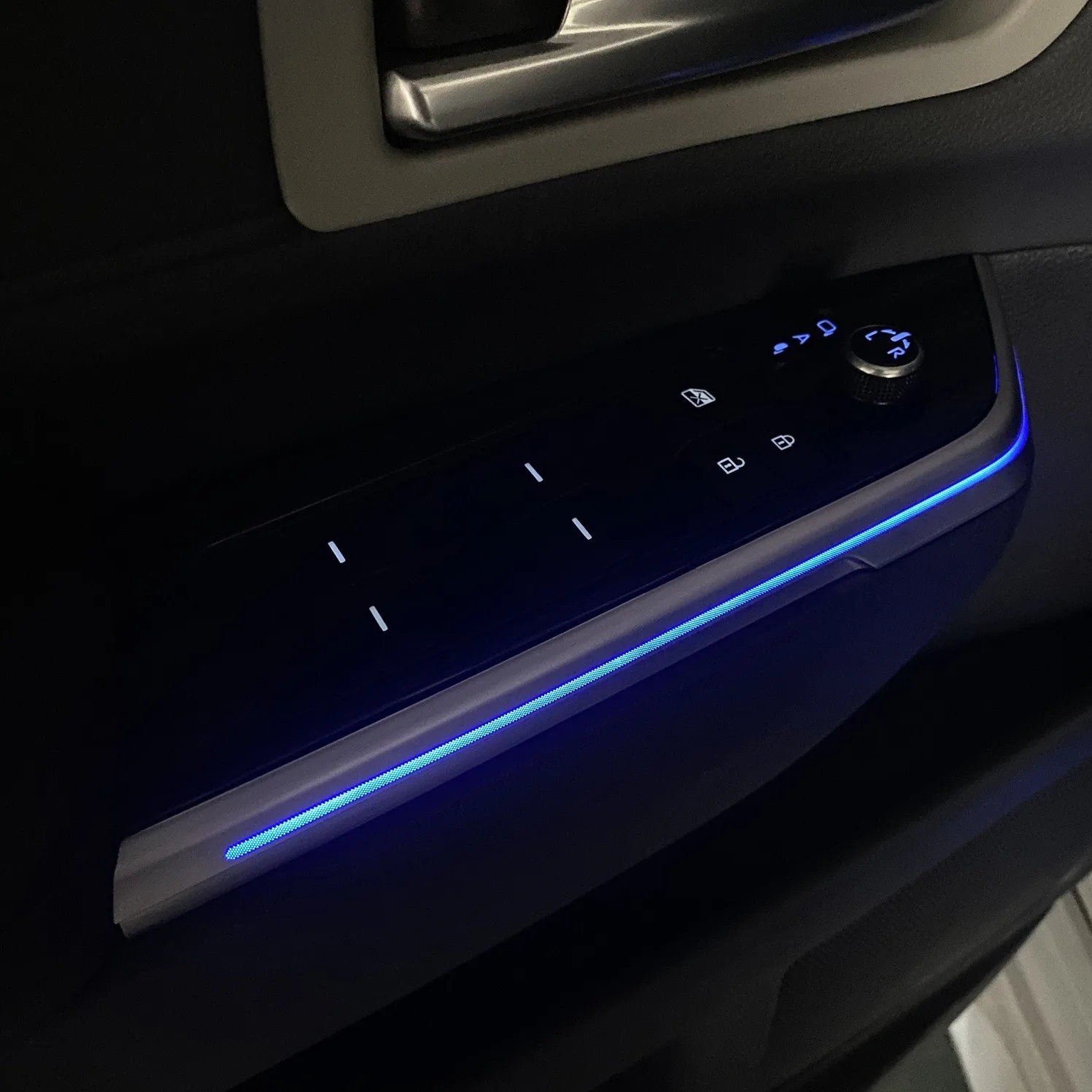 RGB Ambient Light for Toyota Sienna 2021-2024 & Granvia 2022-2025, Front Door Armrest Control Panel Multicolor LED Kit