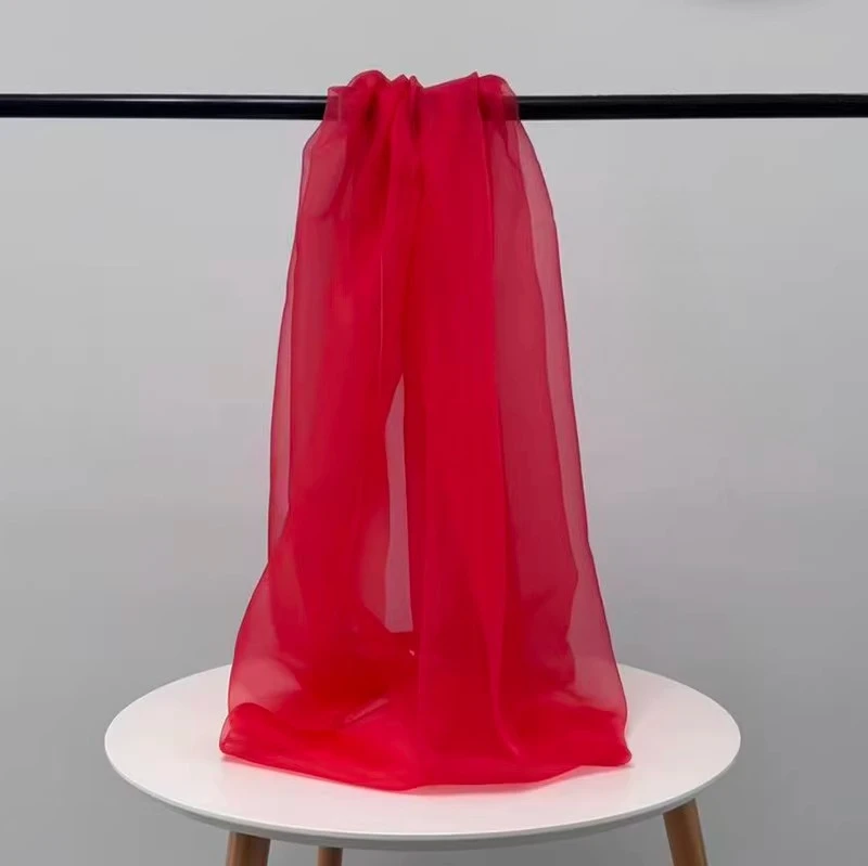 5 m/Lot Organza-Stoff mit hoher Dichte für Hochzeitskleider, Seidenimitat-Stoff, DIY handgefertigte Accessoires, transparentes Garn – Detail 20