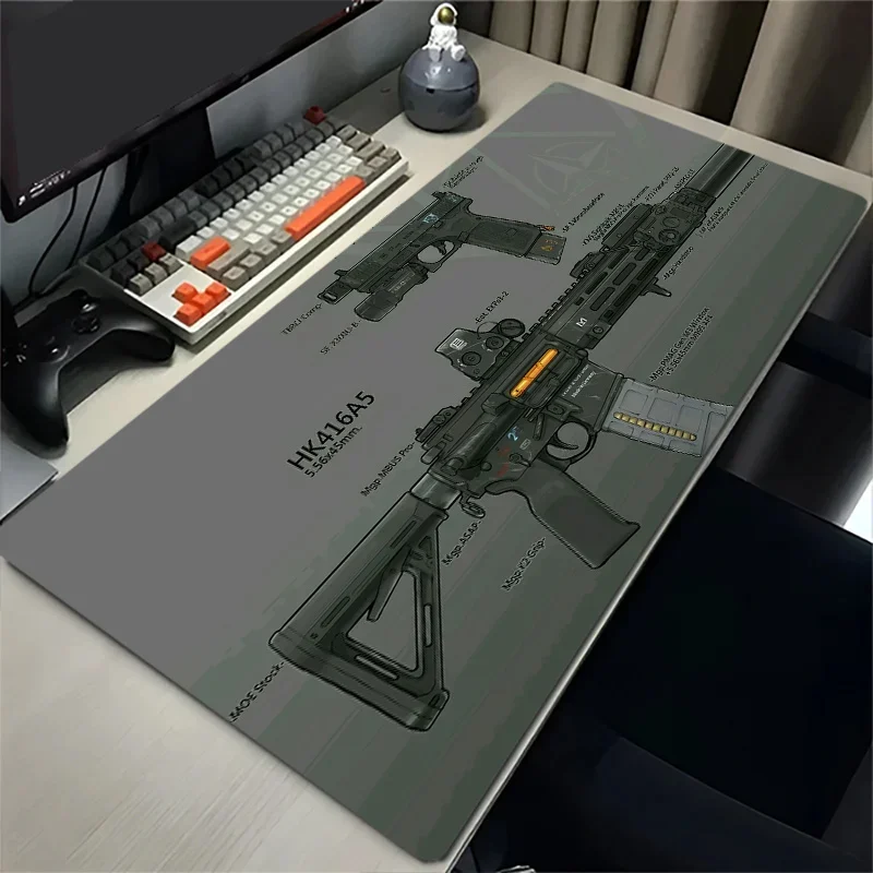 CIFBUY Tactical G-Gun Drawing Large Gaming Mouse Pad Non Slip Desk Mat E-Sports Gamer Office PC Keyboard Table Mat