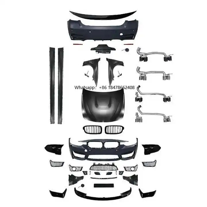 

F30 to F80 Bodykit for F30 M3 Body Kit 2013-2018 Side Skirts Exhaust Pipe and Hood Fender Spoiler Grille F30 M3 Bodykit