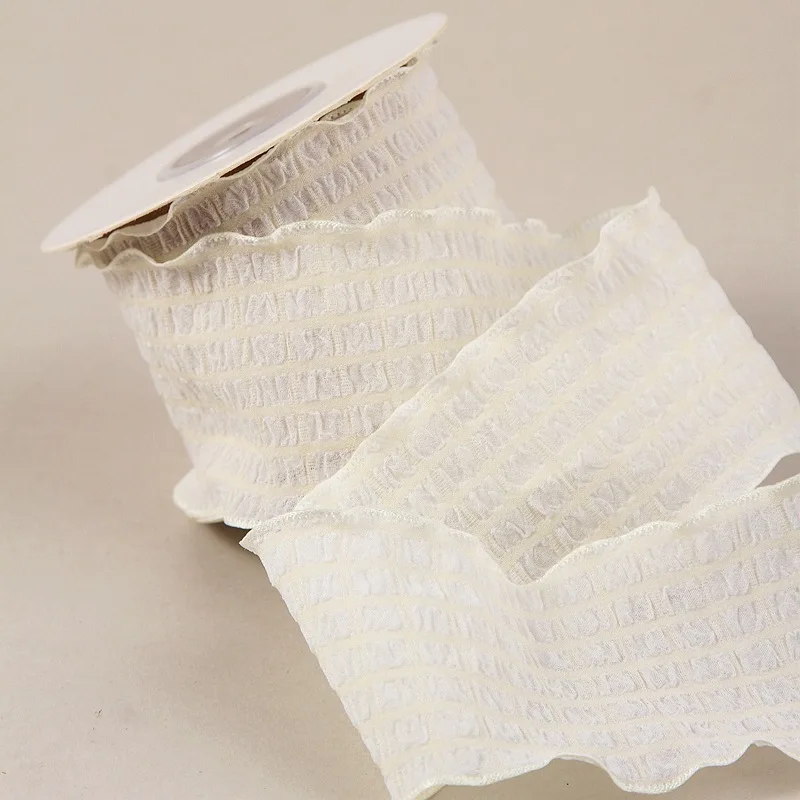 10 Yards 25MM 50MM Lattice Crumple Wavy Skirt Edge Lace Ribbon DIY Handmade Materials Crafts Gift Wrapping Handmade Accessories